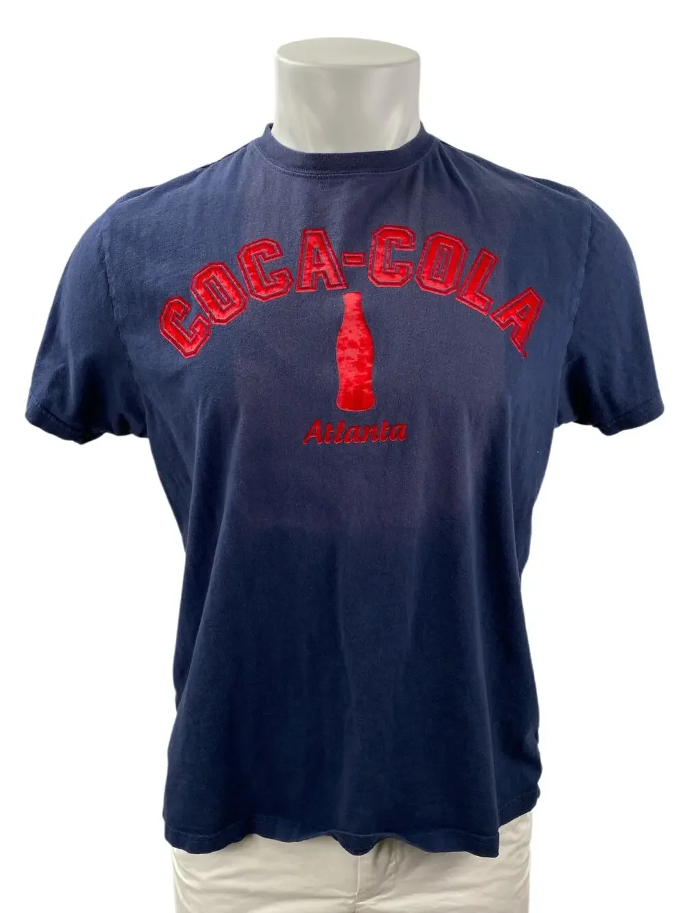 Coca Cola Men's Navy Blue Atlanta Coke Promo Short Sleeve T Shirt Tee Top Size M